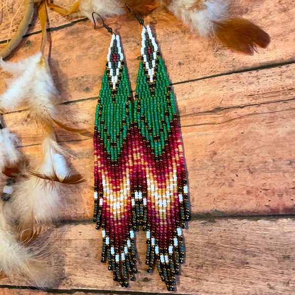 Western beaded Earring No238 - Picture 4 of 6